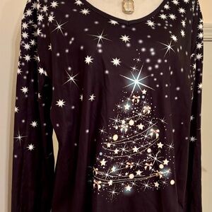 Black Starry Night Christmas Tree Top